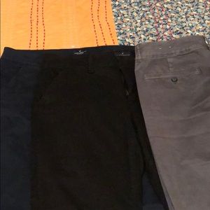 NWOT Boho Artist Flare AE pants (navy and grey)